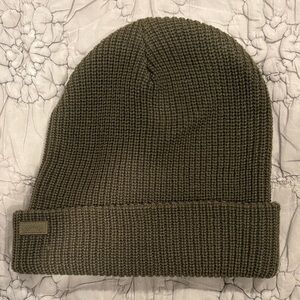 Billabong Olive Green Ribbed Fold-Over Beanie